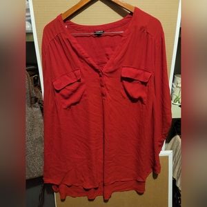 Torrid Harper blouse, red